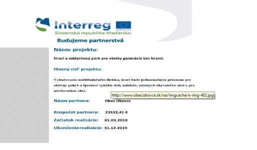 Interreg; Slovenská republika - Maďarsko; Budujeme partnerstvá Interreg; Szlovákia - Magyarország; Partnerséget építünk